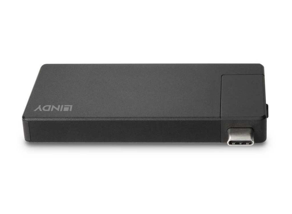 Lindy DST-Micro, USB-C Laptop Micro Docking Station | 43336 USB Hub & Docking Station Lindy