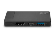Lindy DST-Micro, USB-C Laptop Micro Docking Station | 43336 USB Hub & Docking Station Lindy
