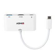Lindy USB 3.2 Type C to HDMI Converter with USB Type A Port and Power Delivery | 43340 Adapter / Converter Lindy