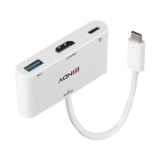 Lindy USB 3.2 Type C to HDMI Converter with USB Type A Port and Power Delivery | 43340 Adapter / Converter Lindy