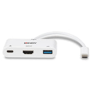 Lindy USB 3.2 Type C to HDMI Converter with USB Type A Port and Power Delivery | 43340 Adapter / Converter Lindy