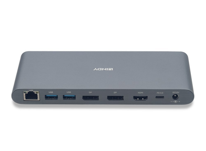 Lindy DST-Pro 5K XT, USB-C Laptop Docking Station | 43349 USB Hub & Docking Station Lindy