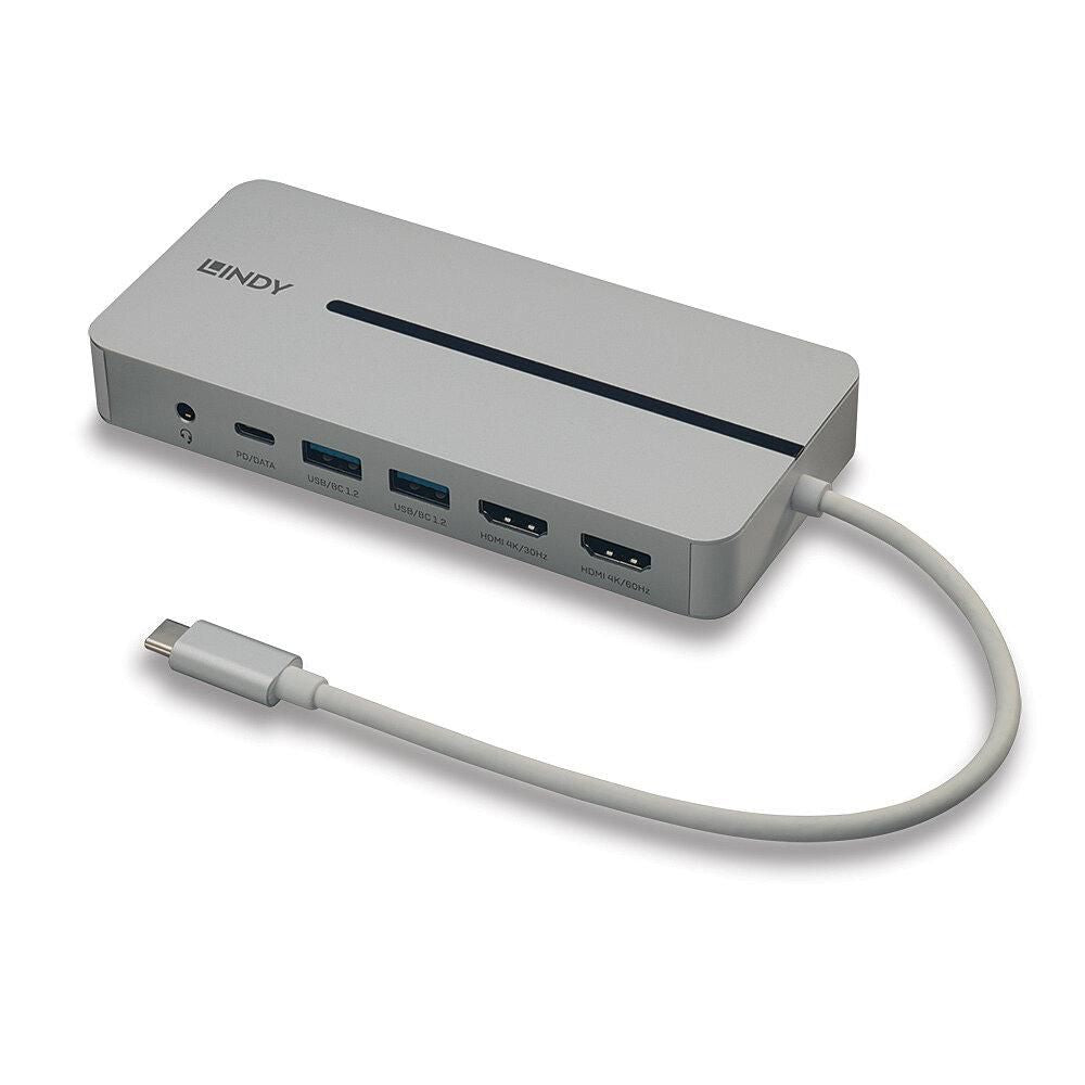 Lindy DST-Mx Duo USB-C Dual 4K Docking Station with 100W PD | 43360 AV Accessory Lindy