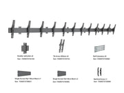Multibrackets M Wallmount Pro MBW6U 6-Screen Wall Mount For 40"-65" Screen | VESA 400x400 Wall Mount Bracket Multibrackets