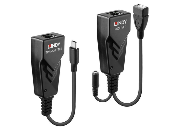 Lindy 100m USB 2.0 Type C Cat.6 Extender | 43390 AV Extender Lindy