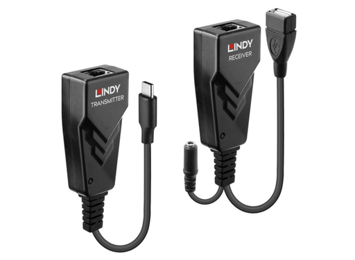 Lindy 100m USB 2.0 Type C Cat.6 Extender | 43390 Lindy Network Extenders Lindy