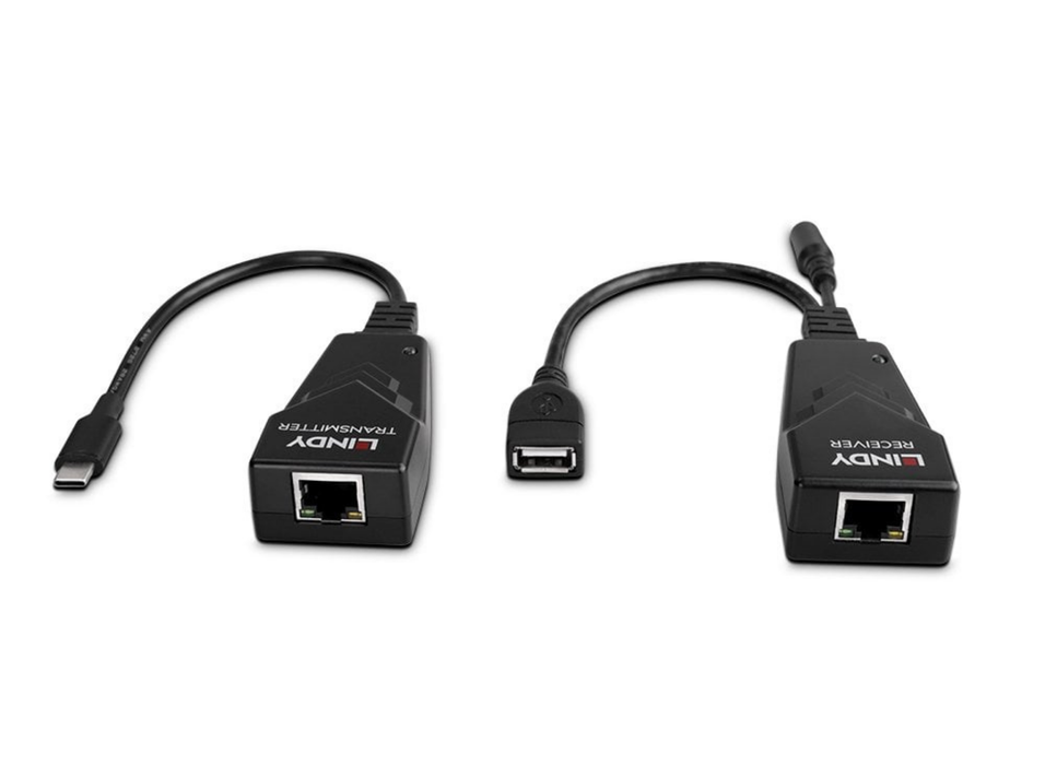 Lindy 100m USB 2.0 Type C Cat.6 Extender | 43390 Lindy Network Extenders Lindy