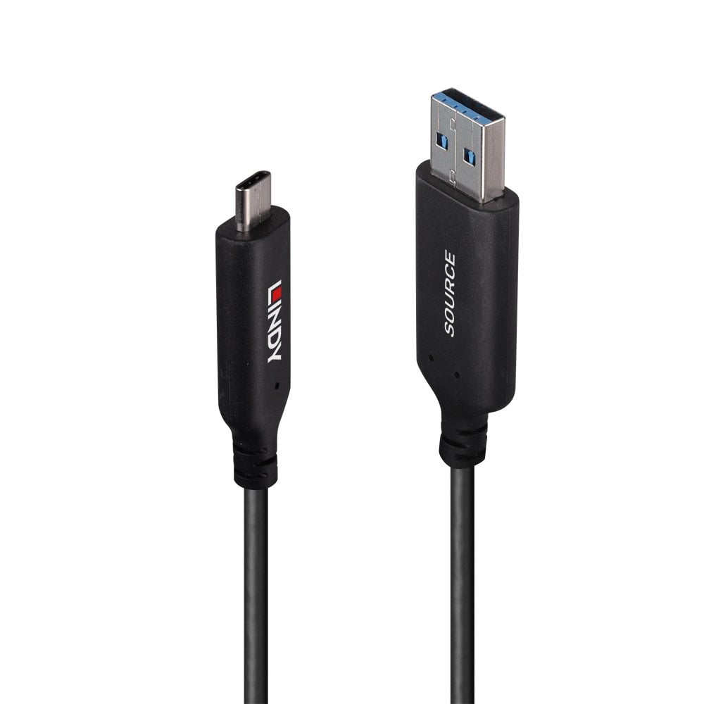 Lindy 25m USB 3.2 5Gbps Type A to C Fibre Optic Hybrid Cable | 43396 USB Cable Lindy
