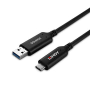 Lindy 25m USB 3.2 5Gbps Type A to C Fibre Optic Hybrid Cable | 43396 USB Cable Lindy