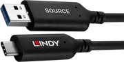 Lindy 50m USB 3.2 5Gbps Type A to C Fibre Optic Hybrid Cable | 43397 USB Cable Lindy