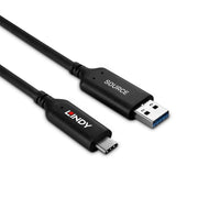Lindy 50m USB 3.2 5Gbps Type A to C Fibre Optic Hybrid Cable | 43397 USB Cable Lindy