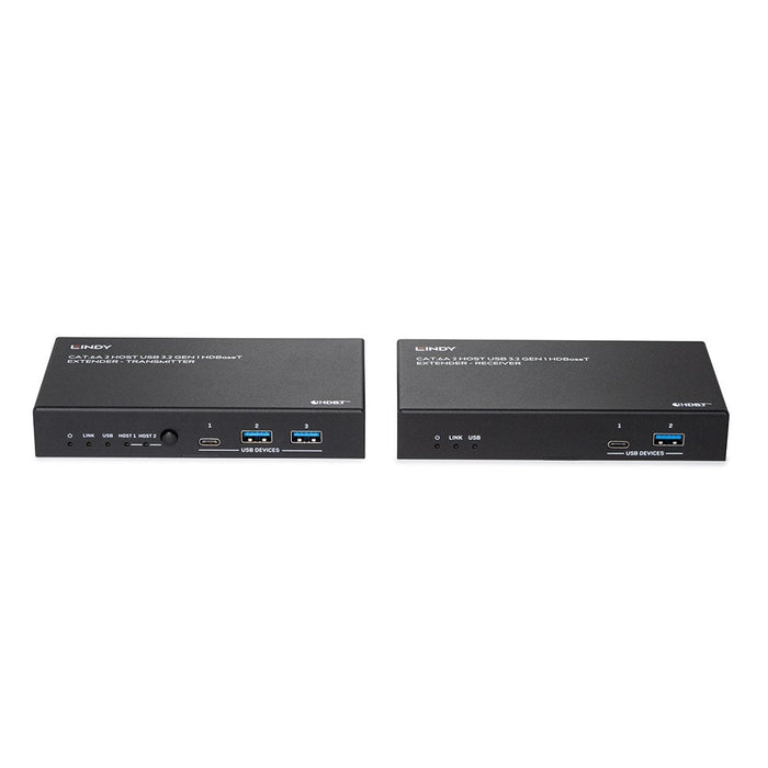 Lindy 100m Cat.6A 2 Host USB 3.2 Gen 1 HDBaseT Extender | 43421 Lindy Network Extenders Lindy