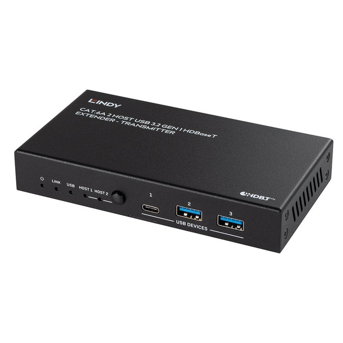 Lindy 100m Cat.6A 2 Host USB 3.2 Gen 1 HDBaseT Extender | 43421 Lindy Network Extenders Lindy