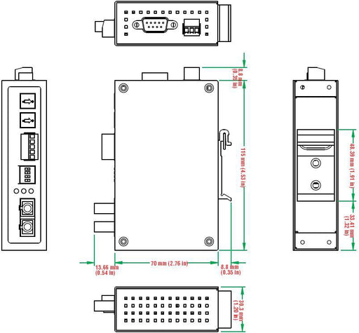 Moxa Industrial RS-232/422/485 to Fiber Converters | 43429 Moxa Converter Moxa