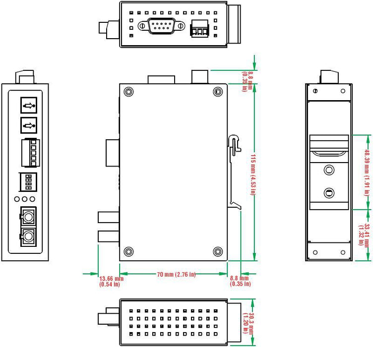 Moxa Industrial RS-232/422/485 to Fiber Converters | 43429 Moxa Converter Moxa