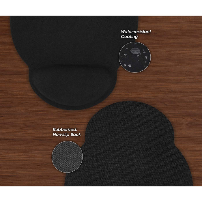 Manhattan 434362 Wrist Gel Support Pad And Mouse Mat Black Manhattan Mouse Pads Manhattan