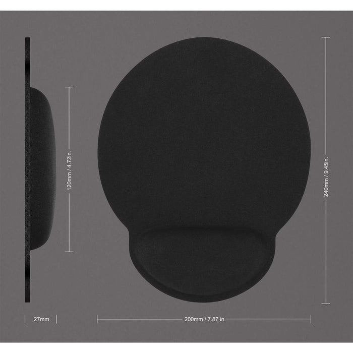 Manhattan 434362 Wrist Gel Support Pad And Mouse Mat Black Manhattan Mouse Pads Manhattan