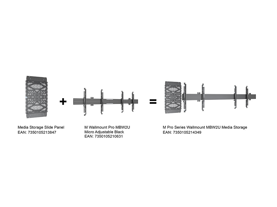 Multibrackets MBW2U Media Storage M Pro Series Wallmount Wall Mount Bracket Multibrackets