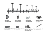 Multibrackets M Menu Board Pro 6-Screen Ceiling Mount For 40"-65" Screen | VESA 400x400 Ceiling Mount Bracket Multibrackets