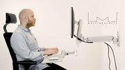 Multibrackets Workstation Arm Single | For 15" - 27" Screens Wall Mount Bracket Multibrackets