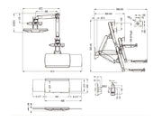 Multibrackets Workstation Arm Single | For 15" - 27" Screens Wall Mount Bracket Multibrackets