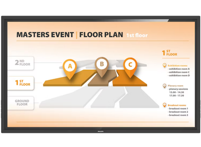 Philips T-Line | 43BDL3452T/00 43” 4K UHD Android OS Interactive Touchscreen Display Philips Interactive Touchscreen Philips