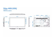 Philips Q-Line | 43BDL3550Q/00 43” 4K Smart Digital Signage Display Digital Signage Display Philips