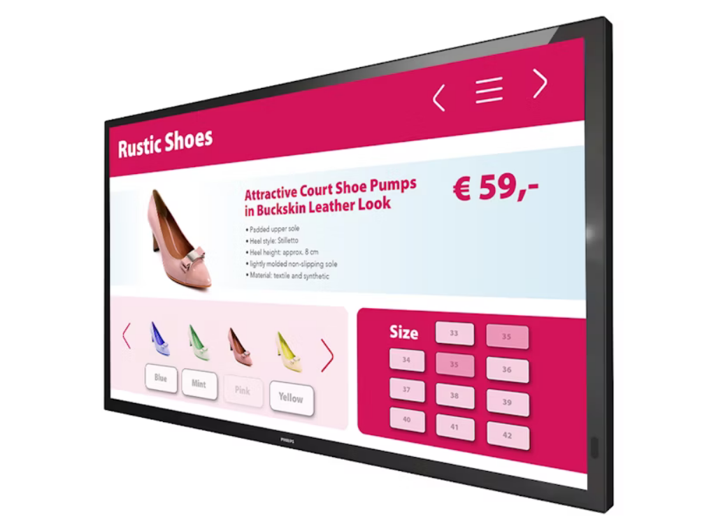 Philips T-Line 43BDL3651T 43" 4K Ultra HD Interactive Display Interactive Touchscreen Display Philips