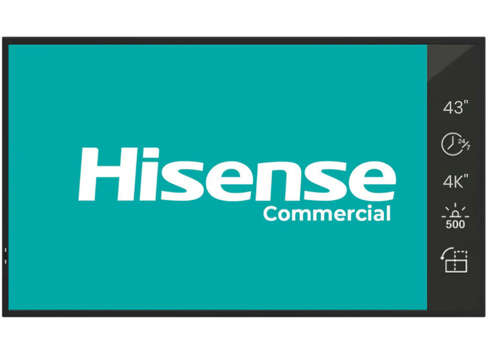 Hisense 43DM66D - 43" 4K UHD Digital Signage Display - 24/7 Android OS