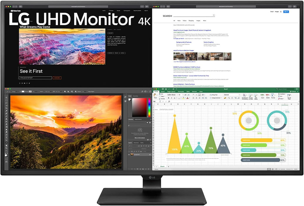 LG 43UN700P-B 42.5" 4K UHD 60Hz IPS Monitor