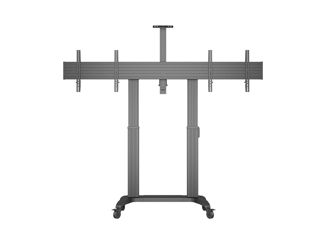 Multibrackets M Motorized Public Floorstand Dual Screen 180 HD | For 60" - 75" Screens Motorised Trolley Multibrackets