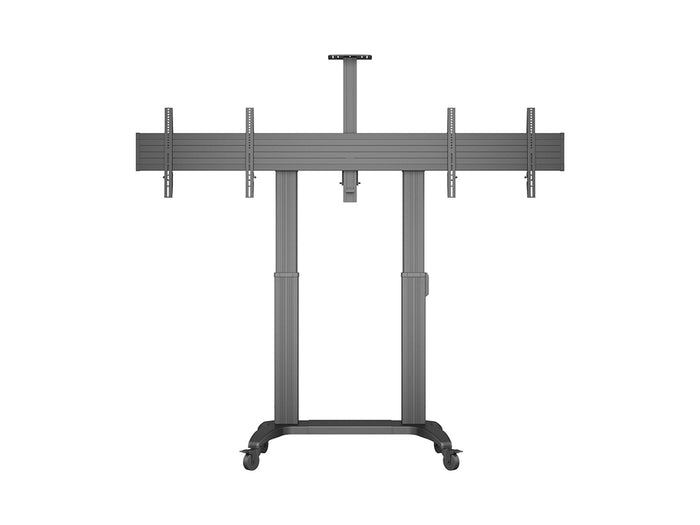 Multibrackets M Motorized Public Floorstand Dual Screen 180 HD | For 60" - 75" Screens Motorised Trolley Multibrackets
