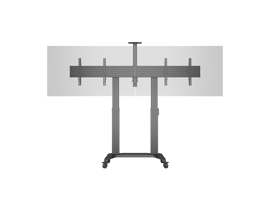 Multibrackets M Motorized Public Floorstand Dual Screen 180 HD | For 60" - 75" Screens Motorised Trolley Multibrackets