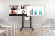 Multibrackets M Motorized Public Floorstand Dual Screen 180 HD | For 60" - 75" Screens Motorised Trolley Multibrackets