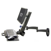 Ergotron Up to 24" 200 Series Combo Arm, Black | Keyboard & Monitor Mount | 45-230-200 Monitor Arm Desk Mount Ergotron