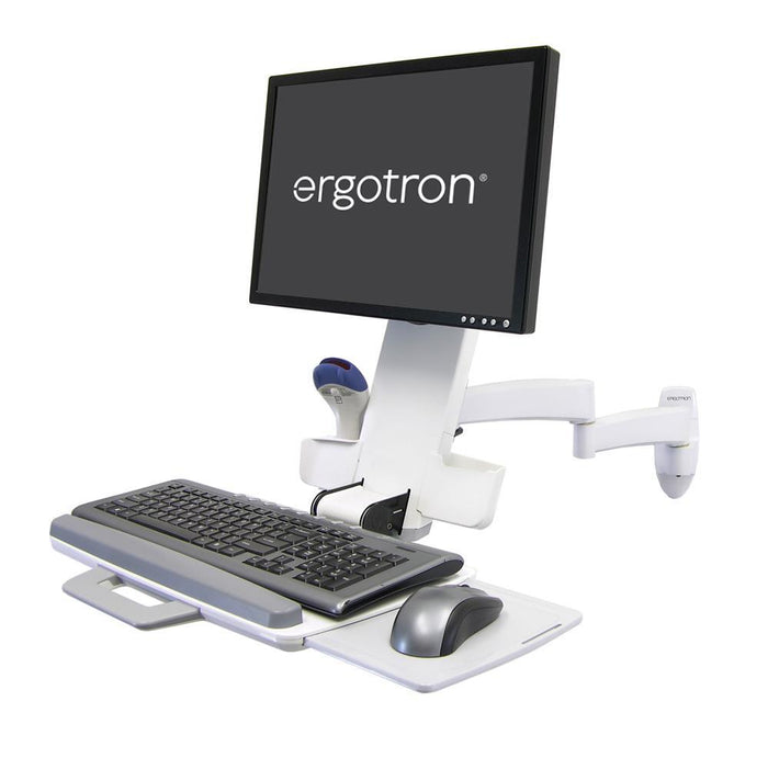 Ergotron Up to 24" 200 Series Combo Arm, Black | Keyboard & Monitor Mount | 45-230-200 Monitor Arm Desk Mount Ergotron