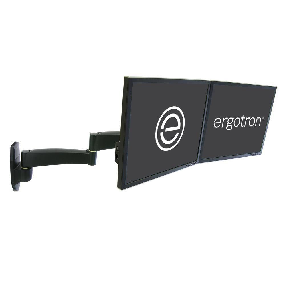 Ergotron 45-231-200 22" 200 Series Dual Monitor Arm | Two Monitor Mount Wall Mount Bracket Ergotron