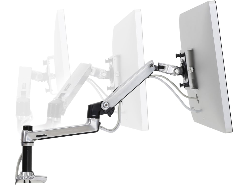 Ergotron Up to 34" LX Desk Mount LCD Monitor Arm Aluminium | 45-241-026 Monitor Arm Desk Mount Ergotron