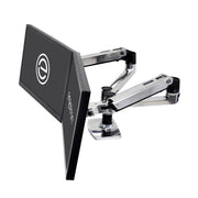 Ergotron LX Up to 27" Dual Side-by-Side Arm (Polished Aluminum) | 45-491-216 Monitor Arm Desk Mount Ergotron