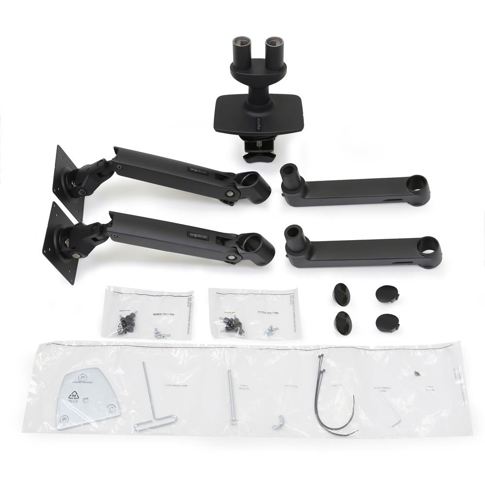 Ergotron Up to 27" LX Dual/Multi LCD Monitor Arm Black | 45-245-224 Monitor Arm Desk Mount Ergotron