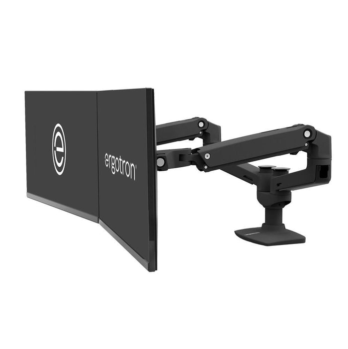 Ergotron Up to 27" LX Dual/Multi LCD Monitor Arm Black | 45-245-224 Monitor Arm Desk Mount Ergotron