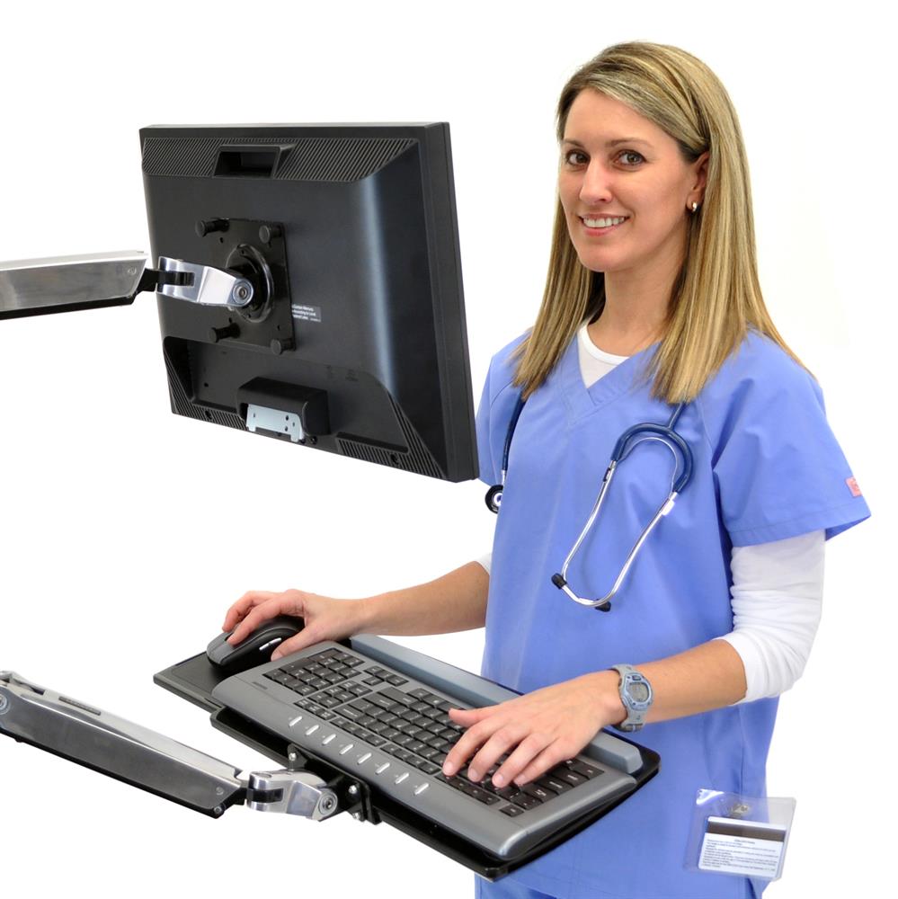 Ergotron LX Wall Mount Keyboard Arm Silver | 45-246-026 Mounting Accessory Ergotron