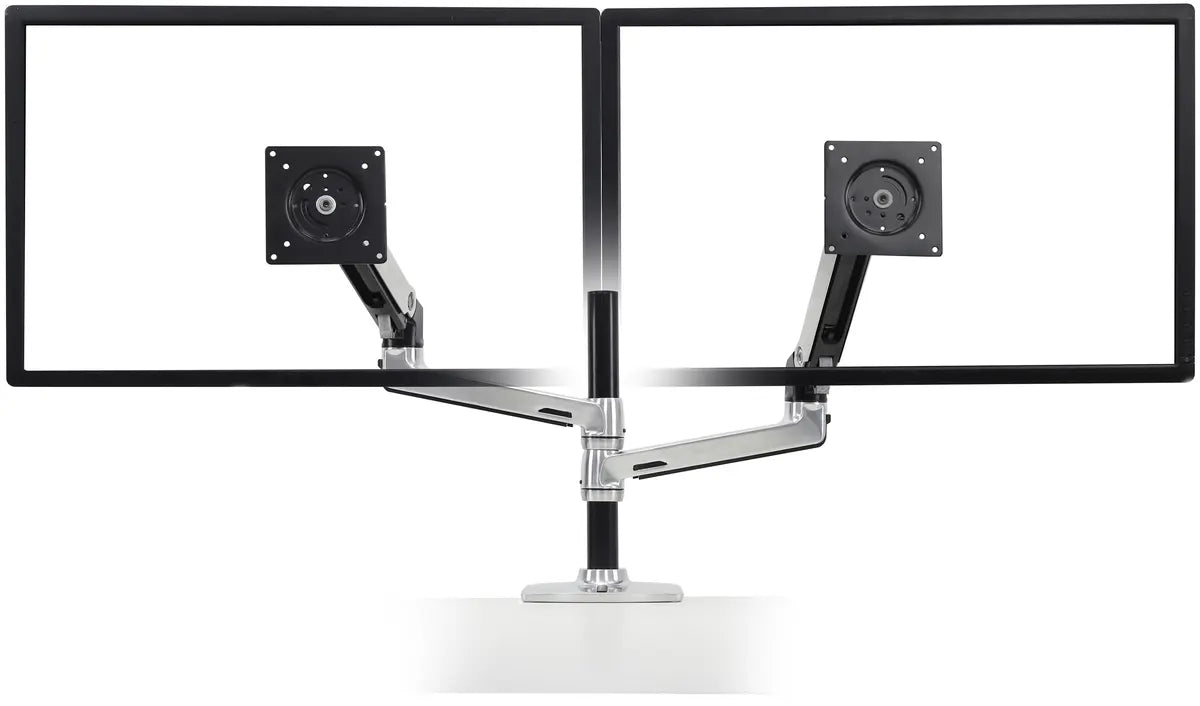 Ergotron 24" LX Dual LCD Stacking Arm Desk Mount | 45-248-026 Monitor Arm Desk Mount Ergotron