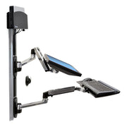 Ergotron LX Wall Mount System With Small CPU Holder | 45-253-026 Wall Mount Bracket Ergotron