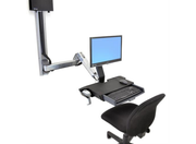Ergotron SV Sit-Stand Combo Extender (Polished Aluminum) | 45-261-026 AV Extender Ergotron