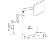 Ergotron LX Extension (Polished Aluminum) | 45-289-026 Mounting Accessory Ergotron