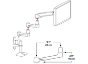 Ergotron LX Extension (White) | 45-289-216 Mounting Accessory Ergotron
