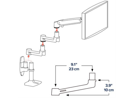 Ergotron LX Extension (White) | 45-289-216