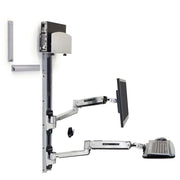 Ergotron 45-358-026 LX Sit-Stand Wall Mount System, Medium CPU Holder Wall Mount Bracket Ergotron
