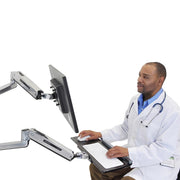 Ergotron 45-358-026 LX Sit-Stand Wall Mount System, Medium CPU Holder Wall Mount Bracket Ergotron
